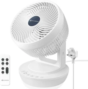 MYCARBON Desk Fan Quiet Cooling Fans Turbo 1800m³/h Electric Air Circulator - Picture 1 of 7