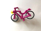 Pièces LEGO : Vélo Minifigure Friends (1) avec phare, rose foncé, pièce # 4719
