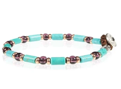 Bracciale Gerba Collezione Turchè Fatto a Mano in Argento e Pietre Naturali - Immagine 1 di 4