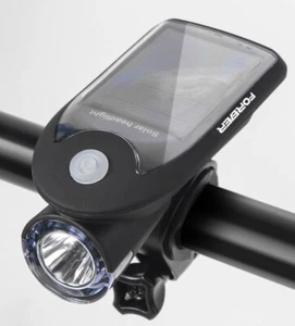 USB Recargable Solar Power LED Bicicleta Luz Frontal MTB Faro Lámpara - Imagen 1 de 7
