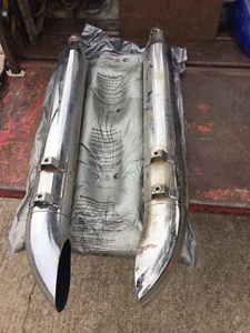 Harley Davidson H-D Touring SuperTrapp Slip-On TURN OUT Mufflers Nice Used W-BOX - Picture 1 of 20