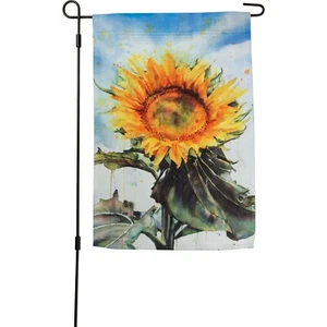 Primitive Sunflower 12 x 18 Double Sided Flower Fall Autumn Garden Flag -no Pole - Picture 1 of 1