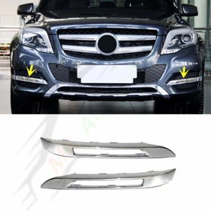 🔥A Pair Front Fog Light Chrome Trim Bezel For Mercedes X204 GLK 2013-2015 - Picture 1 of 10