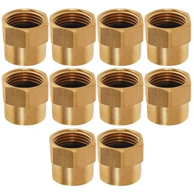 Female Garden Hose Adapter, 3/4" FH x 3/4" FIP Brass Lead Free 10 Pack - Image 1 of 4