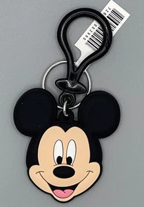 Disney Key Ring - Mickey Mouse Face - New (Rubber) - Picture 1 of 1