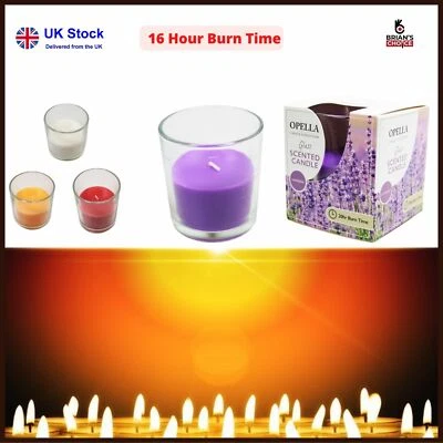 Scented Candles Jar Long Burn 20 hours Opella Deep Wax Various Scents  - Image 1 of 4
