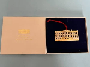 White House Historical Association Christmas Ornament 1986 Gold Plate White Hse - Picture 1 of 6