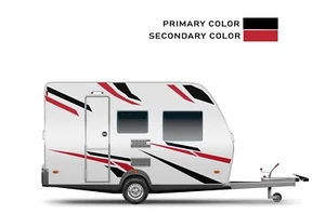 Calcomanías gráficos Stıckers para pequeños remolques de viaje caravanas RV kit de repuesto - Imagen 1 de 5