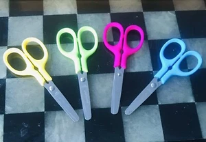 4 Paar 5 Zoll kleine Schule Schüler stumpfe Spitze Handwerk Kinder Scheren, Edelstahl... - Bild 1 von 1