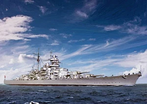 DKM BISMARCK - ARKTISCHE KONVOIS 2. WELTKRIEG - LIMITIERTE EDITION KUNST (25)  - Bild 1 von 1