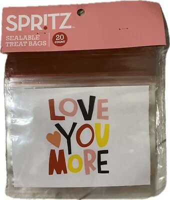 Bolsas de plástico sellables LOVE YOU MORE 20 unidades 7" x 7" Foto 1 de 3