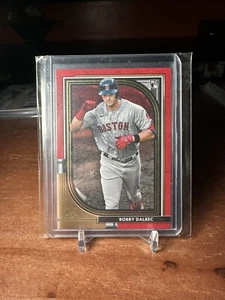 2021 Topps Museum Collection Red 50/50 Bobby Dalbec #52 Red Sox Rookie RC - Picture 1 of 2