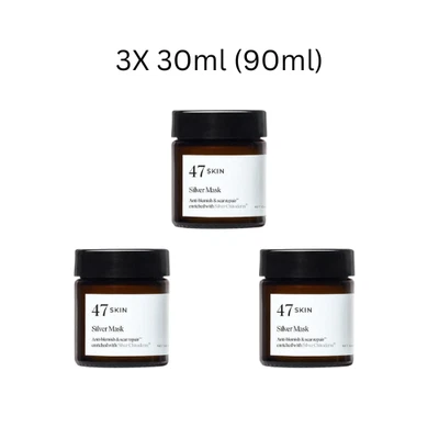 3 x 47 HAUT Anti-Makel und Narbenreparatur Silber Maske 30 ml - KOSTENLOSER VERSAND - Bild 1 von 3