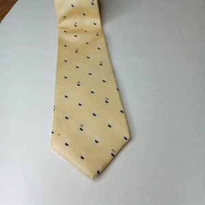 Daks London Men's Silk Tie Yellow Geometrical 3x57 in. - Picture 1 of 5