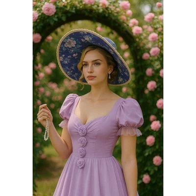 Sombrero floral de ala ancha Derby de Kentucky boda fiesta jardín sombrero de té Foto 1 de 4