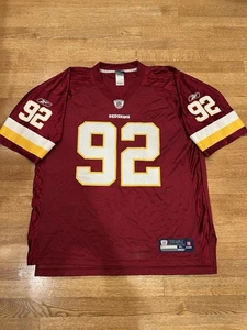 Maglia vintage Washington Redskins uomo XL bordeaux Albert Haynesworth 92 Reebok - Foto 1 di 7