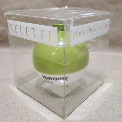 Seletti Pantone Universe Glass Christmas Ball Ornament #377 Green w/Box - Image 1 of 4