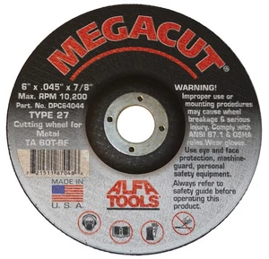 ALFA TOOLS MEGACUT TRENNSCHEIBE TYP 27, 4-1/2" x 0,045" x 7/8" DPC64042 25ER-PACK - Bild 1 von 1