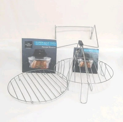 Sharper Image Super Wave Oven 8217 Racks W/Tongs,Lid Holder,Recipe & Manual New - Image 1 of 4