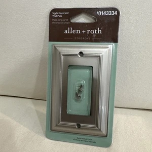 Allen+Roth 0143334 Níquel Satinado Único Decorador Pared Placa Cubierta LW026001 Nuevo - Imagen 1 de 6