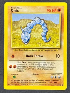 Pokémon Onix 56/102 BS Base Set Unlimited LP/NM - Picture 1 of 2