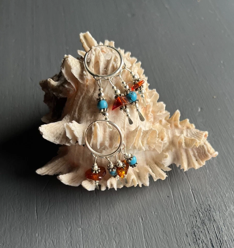 Sehr Schöne Silber Ohrringe Indiana Stil Echte Silber 925 (02) - Bild 1 von 1