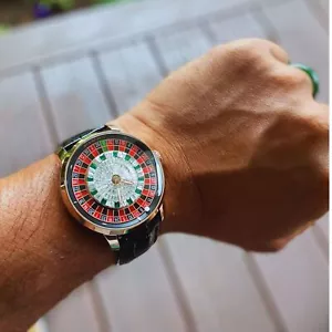 Orologio da polso Jacob Roulette oro rosa diamante casinò roulette movimento NH35A - Foto 1 di 18