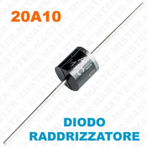 20A10 DIODO RADDRIZZATORE 20A 1000V PANNELLI SOLARI ECC - 2 PEZZI - Foto 1 di 1