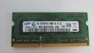 Samsung 1GB 1RX8 PC3-10600S M471B2873FHS-CH9 DDR3 Laptop RAM DRAM - Image 1 of 4