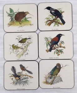 Jason Products New Zealand Birds Coaster Set of 6 (Acrylic/Cork) - Picture 1 of 9