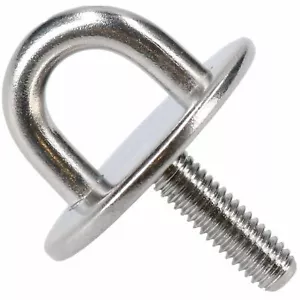 Anillo de anclaje de amarre de ojo de almohadilla redonda rosca M6 de acero inoxidable - Imagen 1 de 3