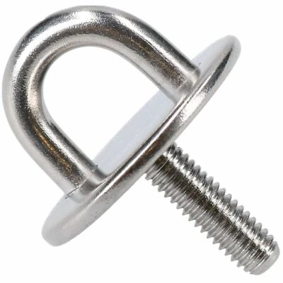 Round Pad Eye Tie Down Anchor Ring Stainless Steel M6 Thread - Image 1 of 3
