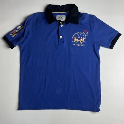 La Martina Polo Men's T-Shirt Size L Tradiction Del Polo Blue Shirt Foto 1 de 4