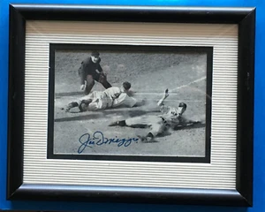 JOE DiMAGGIO SIGNED PHOTO AUTOGRAPHED FRAMED SLIDING INTO HOME HOFer ROY 1938 - Picture 1 of 6