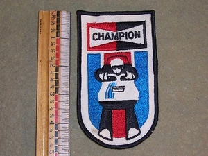 Vintage Champion Sparkplugs Snowmobile Werbung Patch 70er Jahre  - Bild 1 von 3