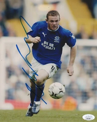 Foto autografiada firmada por Everton Wayne Rooney 8x10 EPL certificado de autenticidad JSA #4 Foto 1 de 2