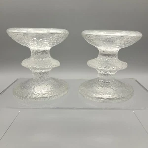 Coppia Portacandele Vintage Iittala Festivo Anello Singolo di T Sarpaneva Firmati - Foto 1 di 7