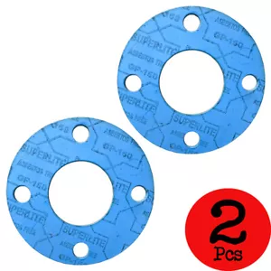 Lot of 2 pcs. Non-Asbestos Fiber Flange Gasket Size 1-1/2 Inch #150 Bolt pattern - Picture 1 of 2