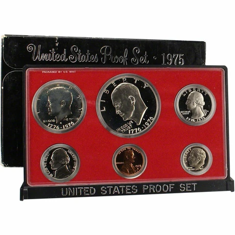 1975-S Proof Set United States US Mint Original Government Packaging Box Ike $ Cover