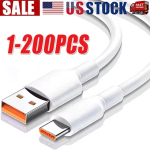 USB Type C Data Cable 5A Fast Charging USB-A to USB-C Charger lot Cord For Phone - Picture 1 of 16