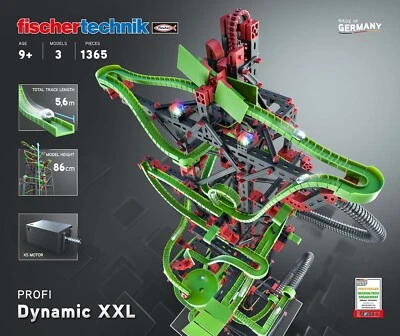 FischerTechnik Dynamic XXL 30% OFF - 1365-pc Motorized Marble Run 544619 - Image 1 of 4