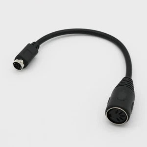 Keyboard Connector Adapter Cable 5 Pin DIN Female to 6 Pin PS/2 Male 15cm Black - Picture 1 of 12