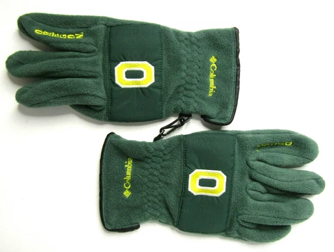 Columbia NCAA OREGON DUCKS Omni-Heat Thermal Fleece Gloves Mens Small Cover