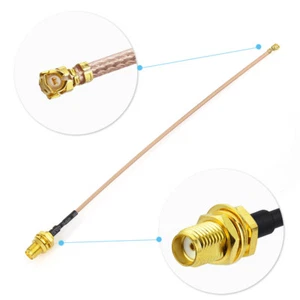 SMA U.FL Antenne Buchse Kabel 20cm für PCB Wireless WIFI Router PCI Card - Picture 1 of 4