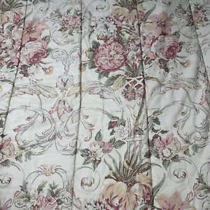 Ralph Lauren Vintage Guinevere Floral Roses Tan Red Comforter Full/Queen - Picture 1 of 11