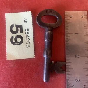 Antique English Hospital Asylum Door Key FEMALE ATTENDANT 1877 Victorian Old - Picture 1 of 4