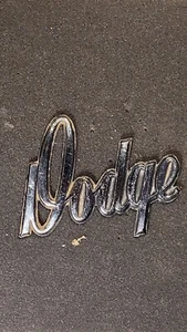 Vintage 1971-1977 Dodge Van Script Rear Door Emblem Badge No Pins - Picture 1 of 2