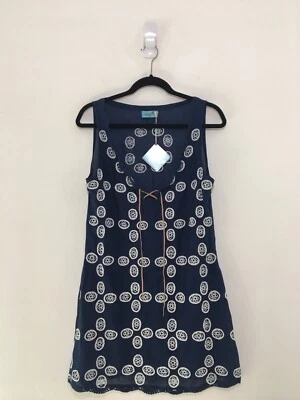 Новый с ярлыками Letarte Doily платье плавать прикрытие | темно-синий | вышитый | большой - Изображение 1 из 4