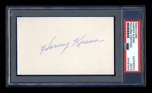 HARVEY KUENN SIGNED MINT INDEX CARD PSA/DNA AUTOGRAPHED 1982 MILWAUKEE BREWERS - Picture 1 of 2