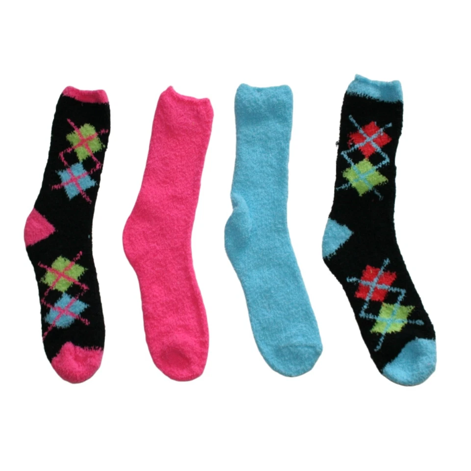 Just One 4 pk Plush Soft Lounge Sleep Socks Women's Size 9-11 - NWT - Image 1 of 4
